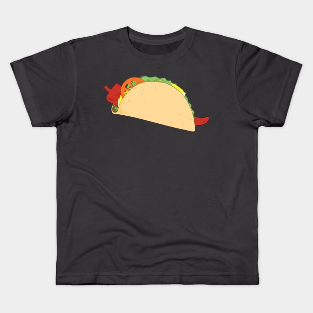 Spicy Taco Kids T-Shirt by THP Creative